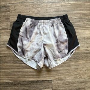 Nike Women's Black and White Athletic Shorts